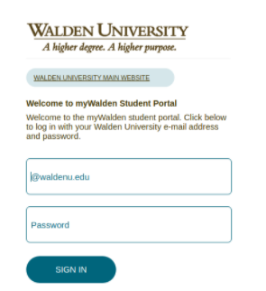 walden university student portal login