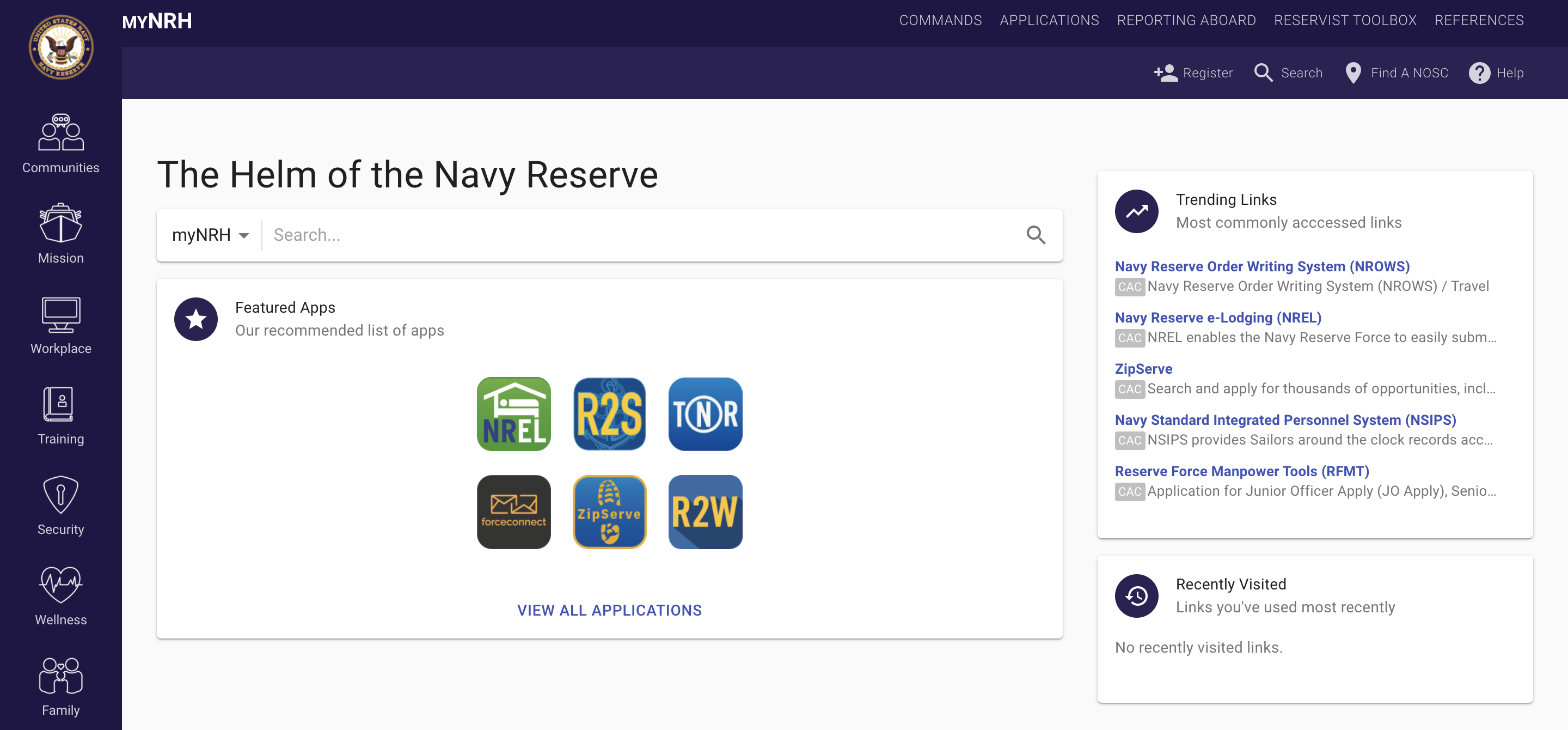 Navy Reserve Homeport