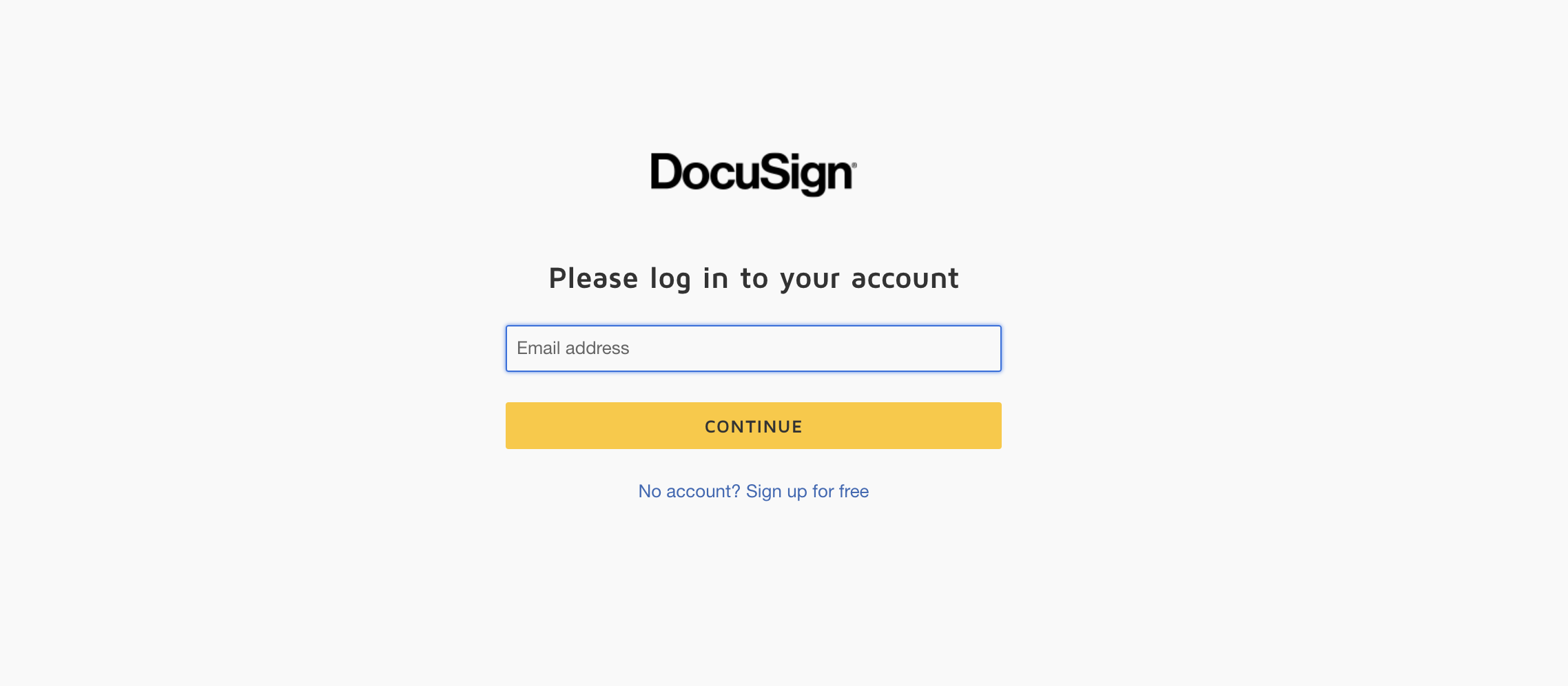 DocuSign Sign in