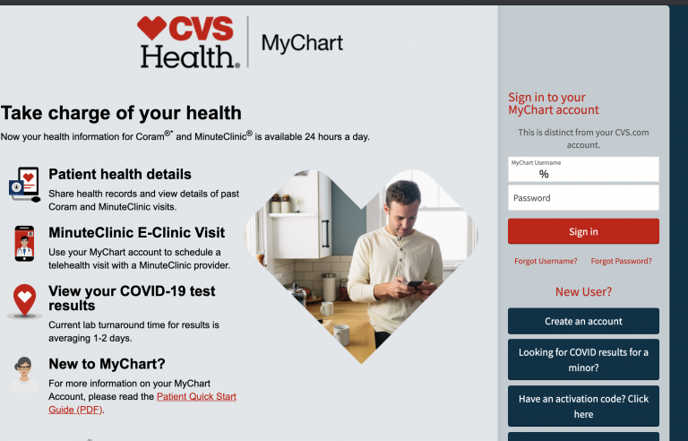MyChart Minute Clinic CVS Health My Chart Portal Login